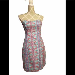 Kaeli Smith Patterned Strapless Dress